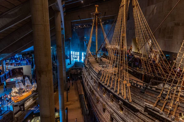 STOCCOLMA, SVEZIA, 20 APRILE 2019: Grande nave Vasa restaurata è — Foto Stock