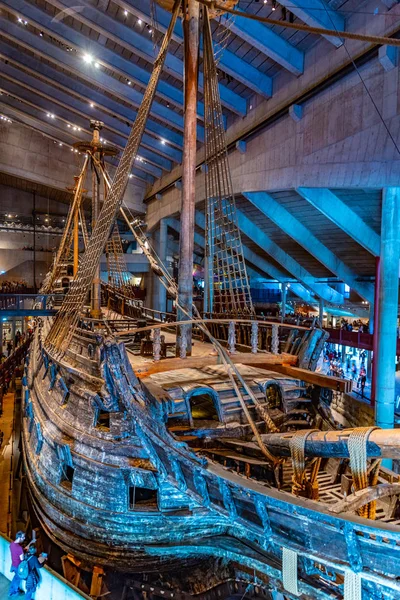 STOCKHOLM, SUÉCIA, 20 de abril de 2019: Grande navio Vasa restaurado é — Fotografia de Stock