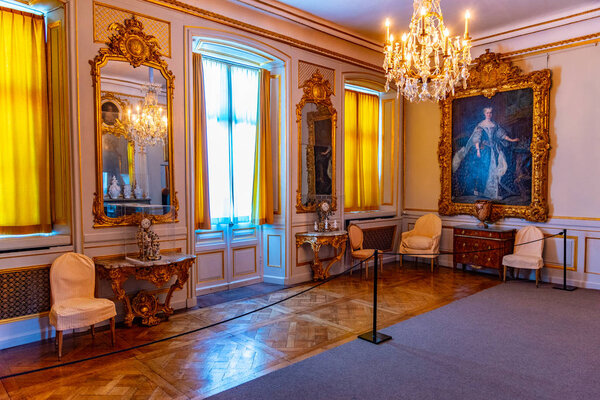 STOCKHOLM, SWEDEN, APRIL 21, 2019: Beautifully decorated chamber