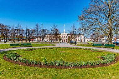 Norrkoping, İsveç, 23 Nisan 2019: Merkezi tren manzarası