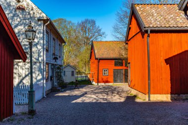 Linkoping, İsveç, 23 Nisan 2019: Geleneksel kereste ho manzarası