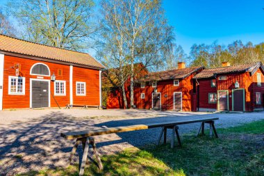 Linkoping, İsveç, 23 Nisan 2019: Geleneksel kereste ho manzarası