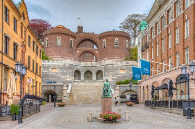 Helsingborg, İsveç, 24 Nisan 2019: Ortaçağ kapısı 