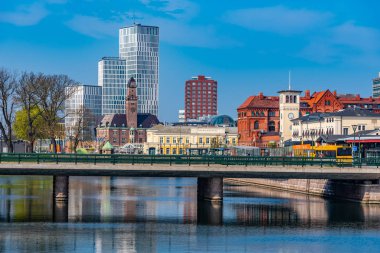 Malmö, İsveç, 25 Nisan 2019: Ana tren istasyonu