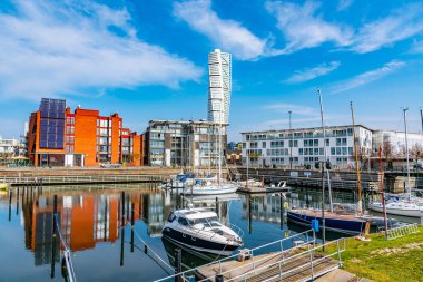 Malmö, İsveç, 25 Nisan 2019: Gövde gökdeleni B