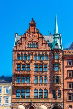 Malmö, İsveç, 25 Nisan 2019: Apotheke Art Nouveau Binası 
