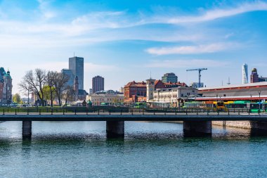 Malmö, İsveç, 25 Nisan 2019: Ana tren istasyonu