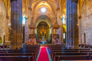 Viseu, Portekiz, 20 Mayıs 2019: Vise katedralinin içi