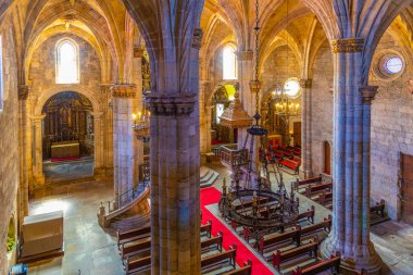 Viseu, Portekiz, 20 Mayıs 2019: Vise katedralinin içi