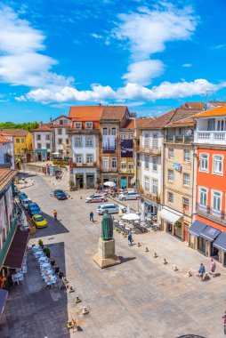 Viseu, Portekiz, 20 Mayıs 2019: Dom Duarte Meydanı 
