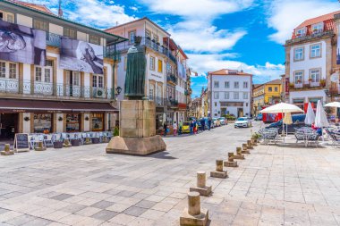 Viseu, Portekiz, 20 Mayıs 2019: Dom Duarte Meydanı 