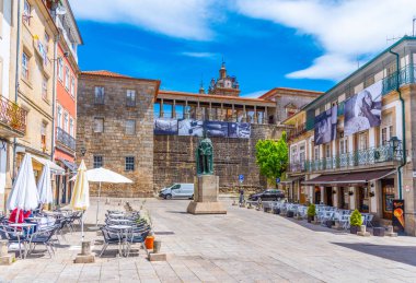 Viseu, Portekiz, 20 Mayıs 2019: Dom Duarte Meydanı 