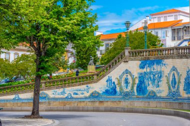 Viseu, Portekiz, 20 Mayıs 2019: Azulejo Mozaikleri