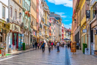 Coimbra, Portekiz, 20 Mayıs 2019 İnsanlar Bo 'da geziniyor.
