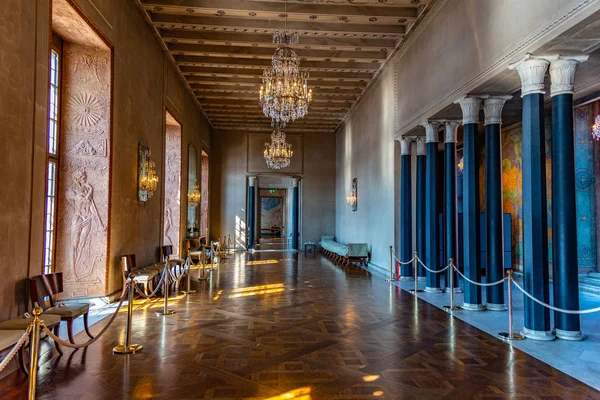 STOCKHOLM, SWEDEN, APRIL 23, 2019: Interior of the city hall in — Stock Photo, Image