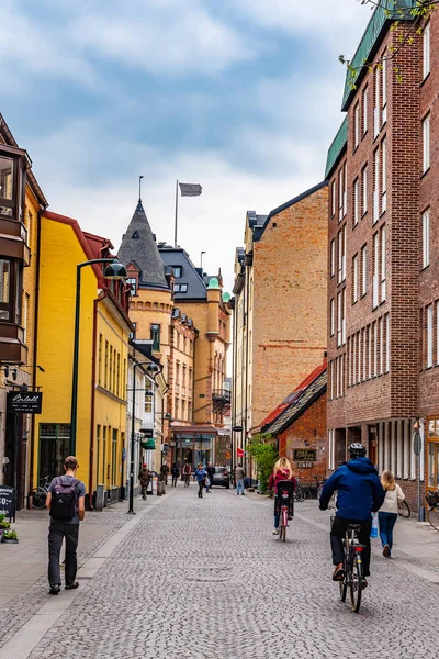 LUND, SVEZIA, 24 APRILE 2019: Veduta di una strada nel centro di Lund , — Foto Stock