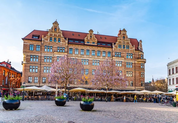 Malmo, Sweden, 24 квітня 2019: View of Lila torg square in Malmo — стокове фото