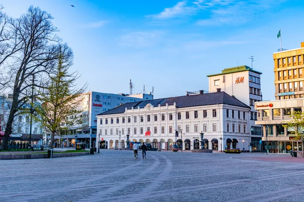 2019年4月24日，瑞典Malmo: View of Gustav Adolf square in Ma — 图库照片