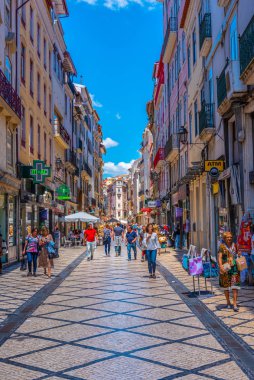 Coimbra, Portekiz, 21 Mayıs 2019: İnsanlar Bo 'da geziniyor