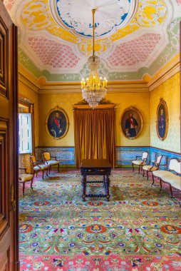 Coimbra, Portekiz, 21 Mayıs 2019: Joanina Kütüphanesi 