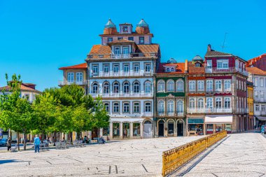 Guimaraes, Portekiz, 22 Mayıs 2019: Gui 'de lago do toural manzarası