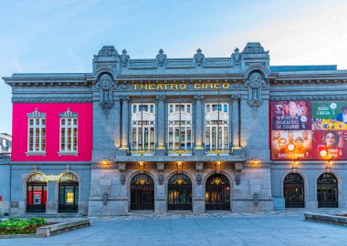 Braga, Portekiz, 22 Mayıs 2019: Tarihsel Circo Tiyatrosu