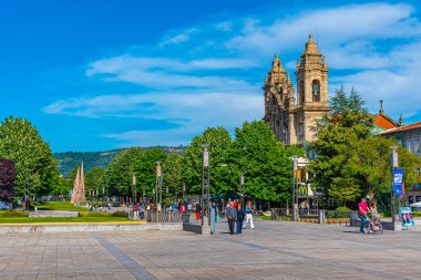 Braga, Portekiz, 23 Mayıs 2019: İnsanlar Praca da 'da geziniyor 