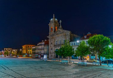 Guimaraes, Portekiz, 23 Mayıs 2019: San Pedro Kilisesi manzarası