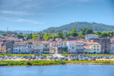Ponte De Lima, Portekiz, 24 Mayıs 2019 Ponte de Lim 'in Riverside' ı.