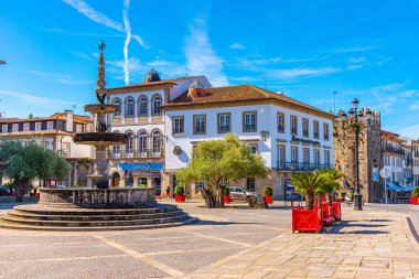 Ponte De Lima, Portekiz, 24 Mayıs 2019: Ponte 'deki Chafariz manzarası