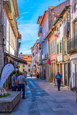 Ponte De Lima, Portekiz, 24 Mayıs 2019: Yayaların manzarası