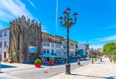 Ponte De Lima, Portekiz, 24 Mayıs 2019 Ponte de Lim 'in Riverside' ı.