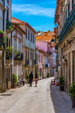 Viana Do Castelo, Portekiz, 24 Mayıs 2019: Dar bir alan manzarası