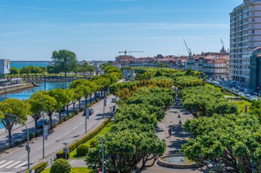 Viana Do Castelo, Portekiz, 24 Mayıs 2019: Viana 'daki halk bahçesi