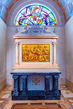 Fatima, Portekiz, 27 Mayıs 2019: Ünlü tapınağın içi