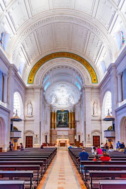 Fatima, Portekiz, 27 Mayıs 2019: Ünlü tapınağın içi