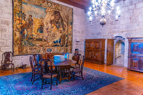 GUIMARAES, PORTUGAL, MAY 22, 2019: Interior of the palace of duq — Stockfoto