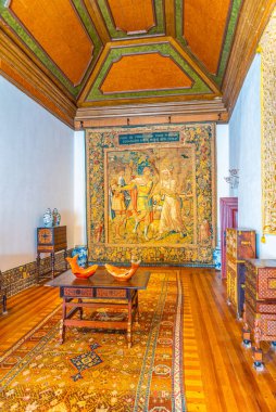 Sintra, Portekiz, 30 Mayıs 2019: Ulusal Sarayın İçi 