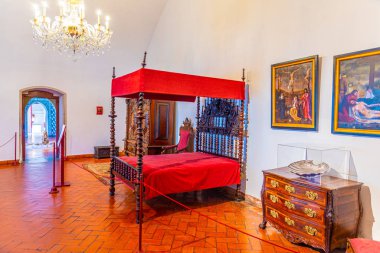 Sintra, Portekiz, 30 Mayıs 2019: Ulusal Sarayın İçi 