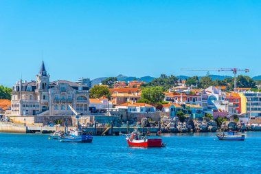 Cascais, Portekiz, 31 Mayıs 2019: Seixas Sarayı Pra 'nın arkasında