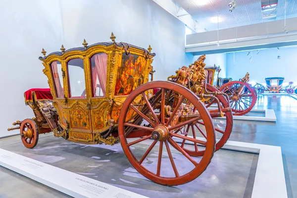 Lisbon, Portugal, May 29, 2019: Interior of the National Museum of Coaches in Belem, Lisbon, Portugal — стокове фото