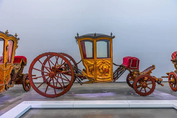 Lisbon, Portugal, May 29, 2019: Interior of the National Museum of Coaches in Belem, Lisbon, Portugal — стокове фото