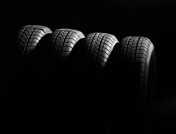 Neumático coche negro — Foto de Stock