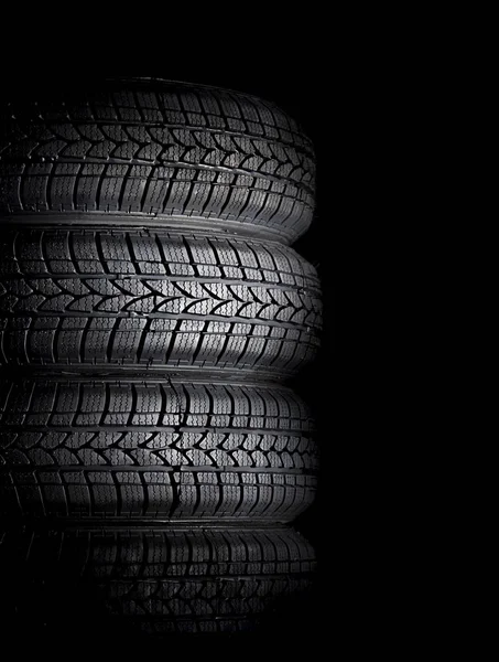 Black car tire — Stock Photo, Image