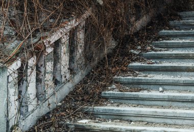 eski yıkık merdiven