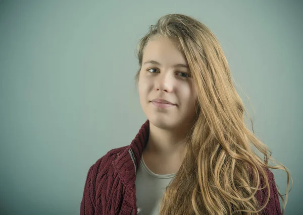 Teenage girls with  long hair — Stock Photo, Image