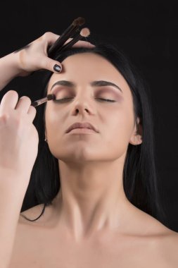 Salonda makyaj kızlar