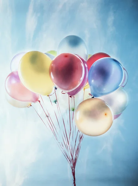 Group multicolor balloons — Stock Photo, Image