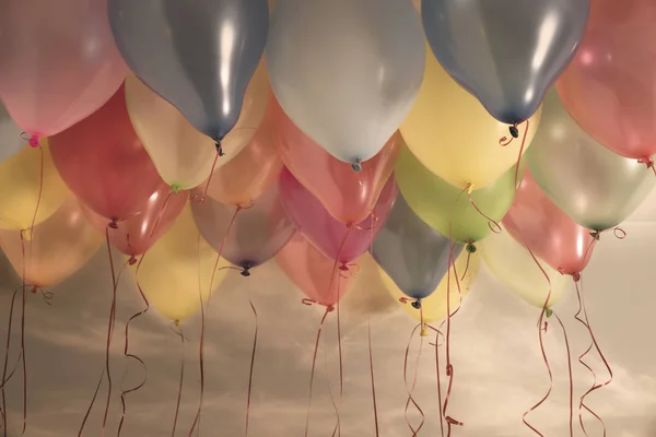 Group multicolor balloons — Stock Photo, Image