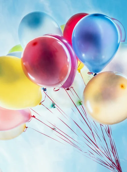 Group multicolor balloons — Stock Photo, Image